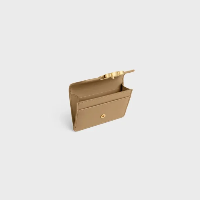 Card Holder with Flap Triomphe in Shiny Calfskin Card Holder with Flap Triomphe in Shiny Calfskin