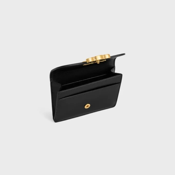 Card Holder with Flap Triomphe in Shiny Calfskin Card Holder with Flap Triomphe in Shiny Calfskin