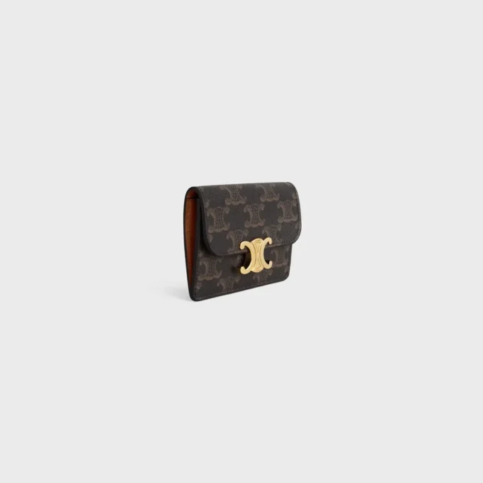 Card Holder with Flap Triomphe in Triomphe Canvas Card Holder with Flap Triomphe in Triomphe Canvas