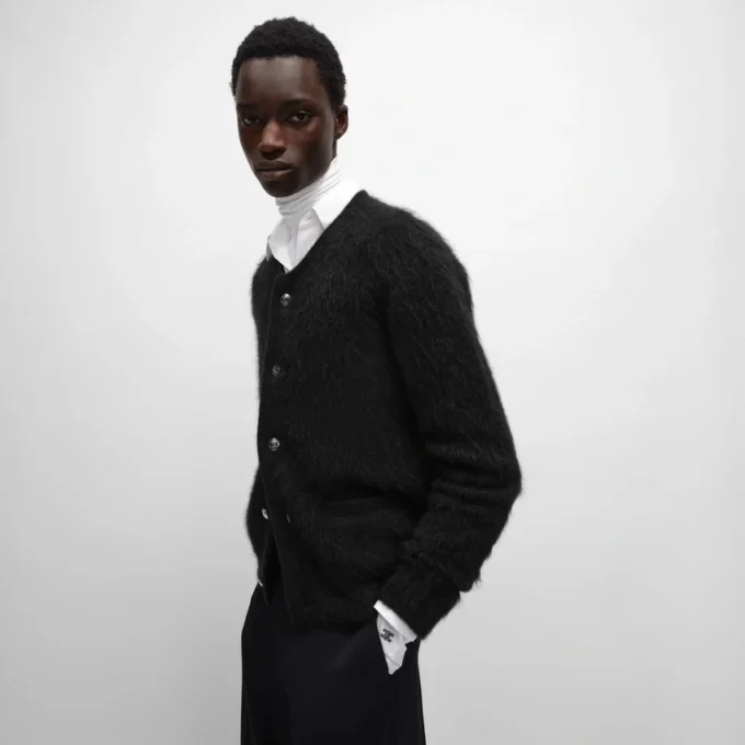 Cardigan in Brushed Mohair
