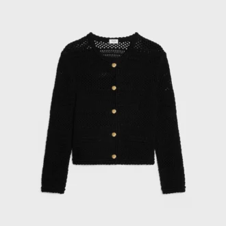 Cardigan Jacket in Cotton Crochet