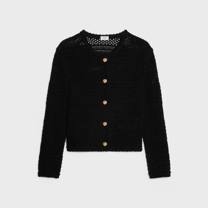 Cardigan Jacket in Cotton Crochet Cardigan Jacket in Cotton Crochet