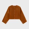 Cardigan Jacket in Suede