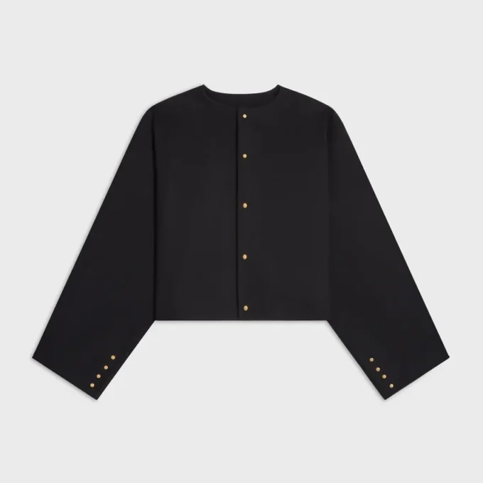 Cardigan Jacket in Wool Cloth