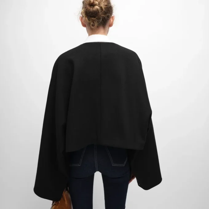 Cardigan Jacket in Wool Cloth