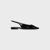 Celine Alma Triomphe Flat Slingback in Patent Calfskin Celine Alma Triomphe Flat Slingback in Patent Calfskin