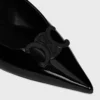 Celine Alma Triomphe Flat Slingback in Patent Calfskin Celine Alma Triomphe Flat Slingback in Patent Calfskin