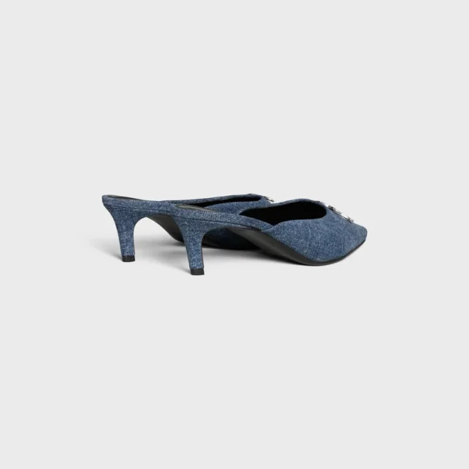 Celine Alma Triomphe Mule in Denim Celine Alma Triomphe Mule in Denim