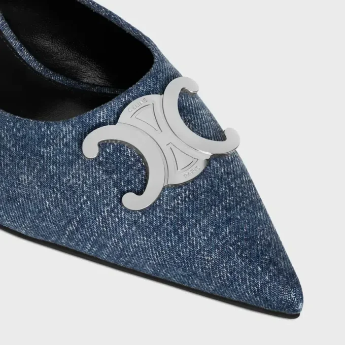 Celine Alma Triomphe Mule in Denim Celine Alma Triomphe Mule in Denim