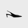 Celine Alma Triomphe Slingback in Glossy Calfskin Celine Alma Triomphe Slingback in Glossy Calfskin
