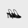 Celine Alma Triomphe Slingback in Glossy Calfskin Celine Alma Triomphe Slingback in Glossy Calfskin