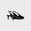 Celine Alma Triomphe Slingback in Glossy Calfskin Celine Alma Triomphe Slingback in Glossy Calfskin