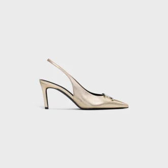 Celine Alma Triomphe Slingback in Laminated Calfskin