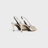Celine Alma Triomphe Slingback in Laminated Calfskin Celine Alma Triomphe Slingback in Laminated Calfskin
