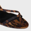 Celine Ava Sandal in Leopard Printed Gros Grain Fabric Celine Ava Sandal in Leopard Printed Gros Grain Fabric