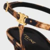Celine Ava Sandal in Leopard Printed Gros Grain Fabric Celine Ava Sandal in Leopard Printed Gros Grain Fabric