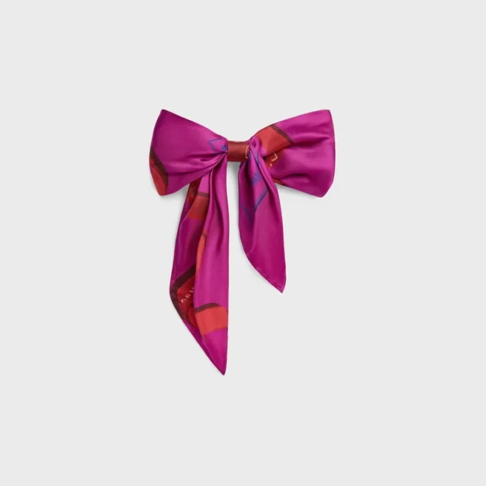 Celine Big Ribbon Hair Clip in Silk and Steel Celine Big Ribbon Hair Clip in Silk and Steel
