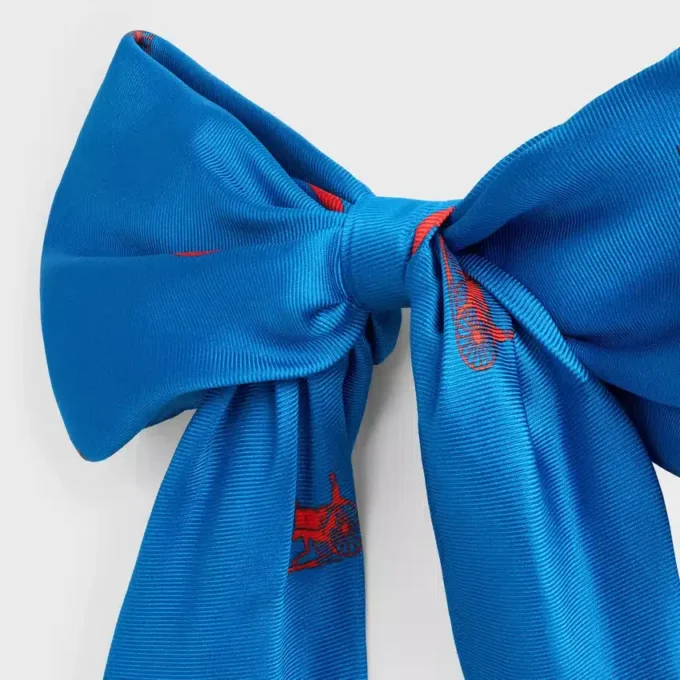 Celine Big Ribbon Hair Clip in Silk and Steel Celine Big Ribbon Hair Clip in Silk and Steel