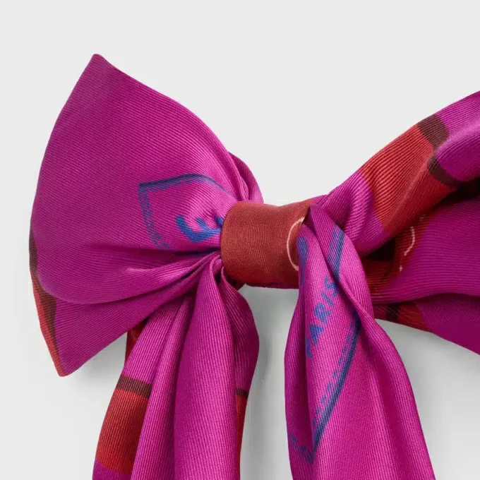 Celine Big Ribbon Hair Clip in Silk and Steel Celine Big Ribbon Hair Clip in Silk and Steel