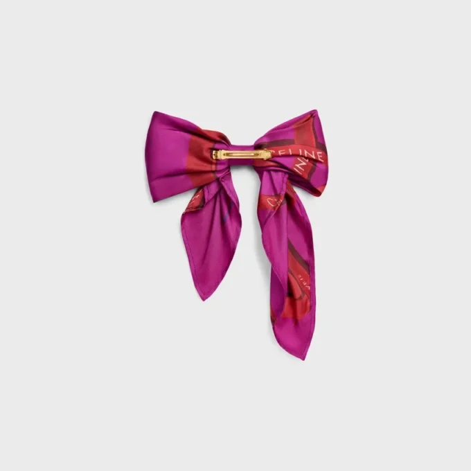 Celine Big Ribbon Hair Clip in Silk and Steel Celine Big Ribbon Hair Clip in Silk and Steel