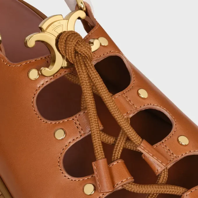 Celine Billie Chunky Sandal in Calfskin and Textile Celine Billie Chunky Sandal in Calfskin and Textile