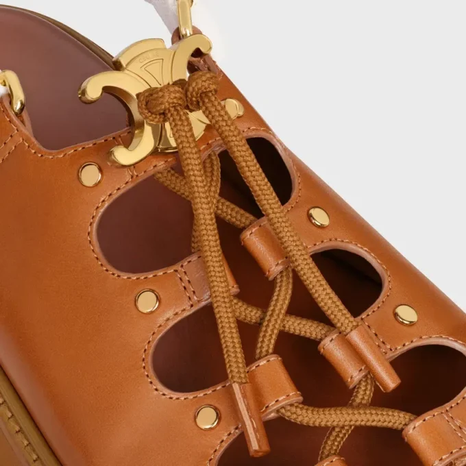 Celine Billie Chunky Sandal in Calfskin and Textile Celine Billie Chunky Sandal in Calfskin and Textile