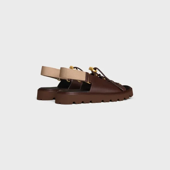 Celine Billie Chunky Sandale in Calfskin and Textile Celine Billie Chunky Sandale in Calfskin and Textile