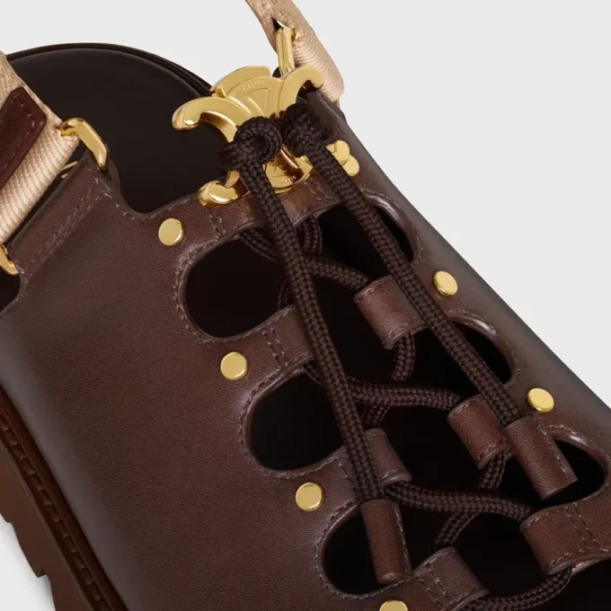 Celine Billie Chunky Sandale in Calfskin and Textile Celine Billie Chunky Sandale in Calfskin and Textile