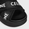 Celine Block Slide in Mesh, Nylon & Textile with Celine Jacquard Celine Block Slide in Mesh, Nylon & Textile with Celine Jacquard