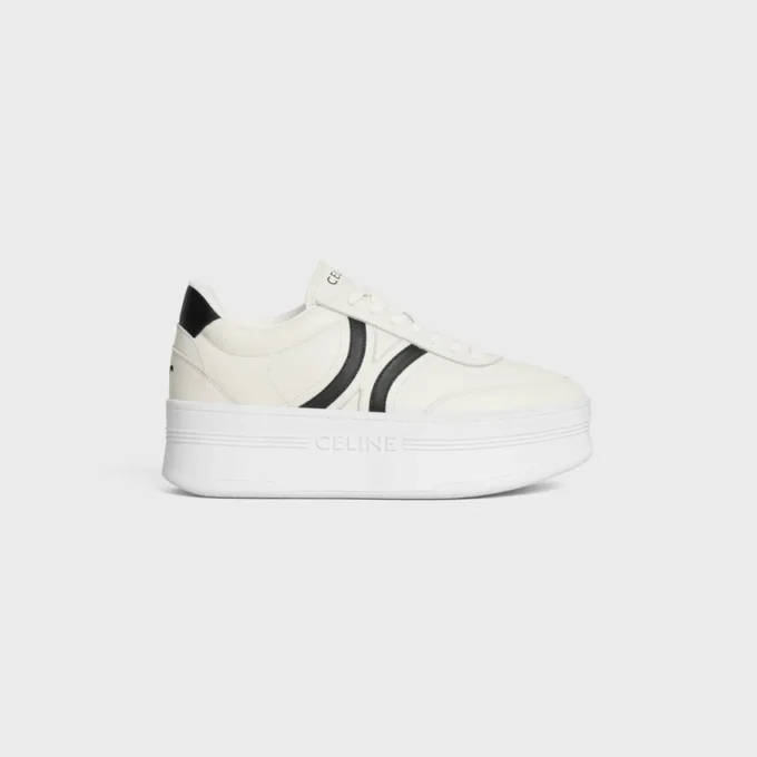 Celine – Block Sneakers with Back Triomphe and Wedge Outsole in Calfskin Celine – Block Sneakers with Back Triomphe and Wedge Outsole in Calfskin