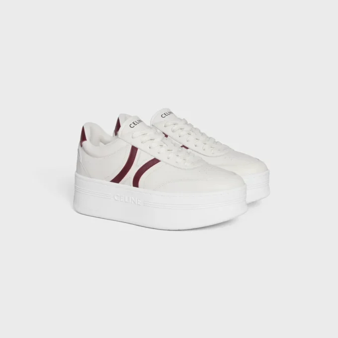 Celine – Block Sneakers with Back Triomphe and Wedge Outsole in Calfskin Celine – Block Sneakers with Back Triomphe and Wedge Outsole in Calfskin