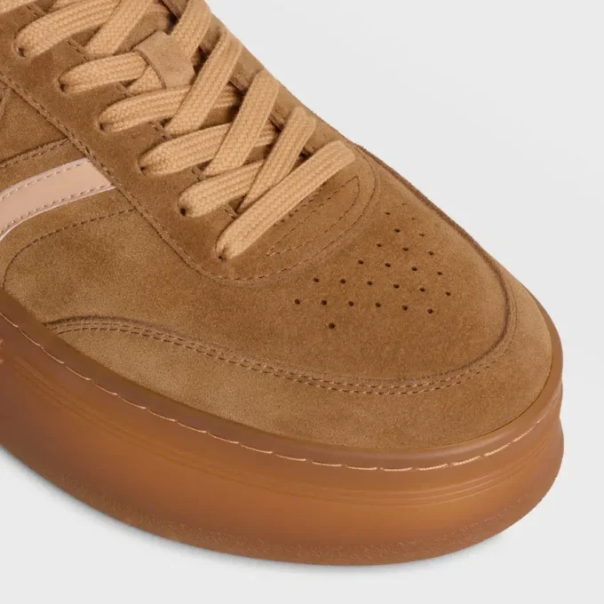 Celine – Block Sneakers with Back Triomphe and Wedge Outsole in Suede Calfskin and Calfskin Celine – Block Sneakers with Back Triomphe and Wedge Outsole in Suede Calfskin and Calfskin