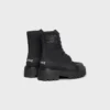 Celine Bulky Laced up Boot in Nylon and Shiny Bull Celine Bulky Laced up Boot in Nylon and Shiny Bull