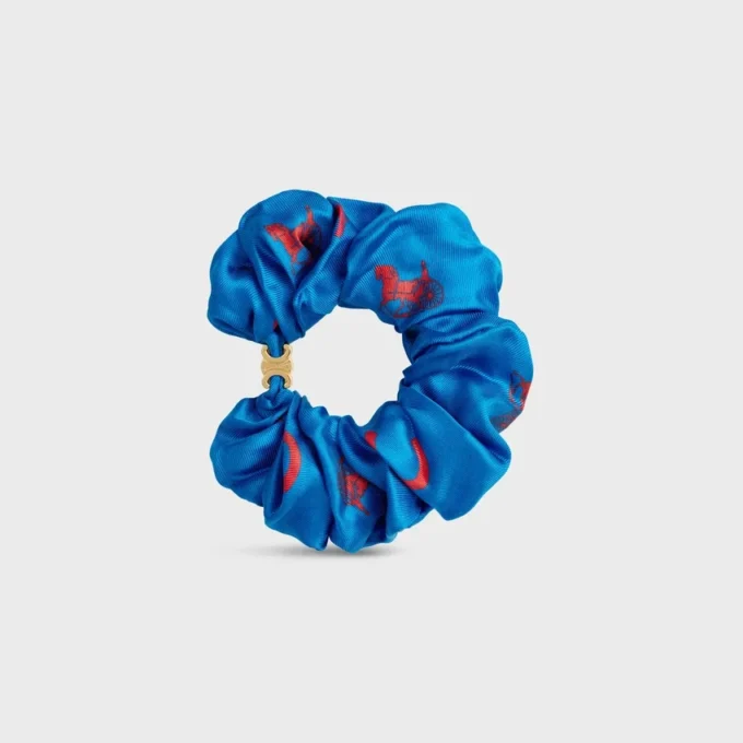 Celine C Sulky Scrunchy in Silk and Brass with Gold Finish Celine C Sulky Scrunchy in Silk and Brass with Gold Finish