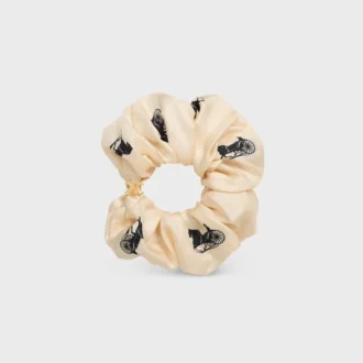 Celine C Sulky Scrunchy in Silk and Brass with Gold Finish