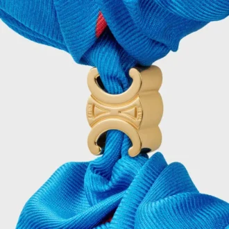 Celine C Sulky Scrunchy in Silk and Brass with Gold Finish