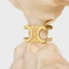 Celine C Sulky Scrunchy in Silk and Brass with Gold Finish Celine C Sulky Scrunchy in Silk and Brass with Gold Finish