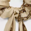 Celine Chains Bow Scrunchy in Silk