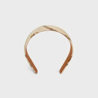 Celine Chains Headband in Silk and Calfskin