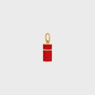 Celine Charms Column Beaded Box in Beads and Brass with Gold Finish Celine Charms Column Beaded Box in Beads and Brass with Gold Finish