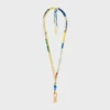 Celine Charms Cordon Necklace in Silk and Brass with Gold Finish