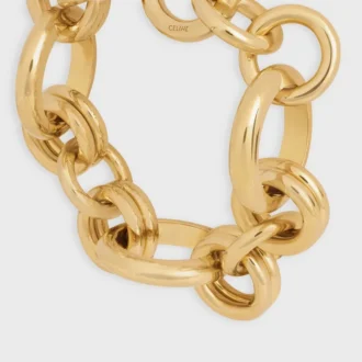 Celine Charms Heritage Chunky Bracelet in Brass with Gold Finish Celine Charms Heritage Chunky Bracelet in Brass with Gold Finish