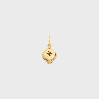 Celine Charms Triomphe Dice in Enamel and Aluminium Celine Charms Triomphe Dice in Enamel and Aluminium