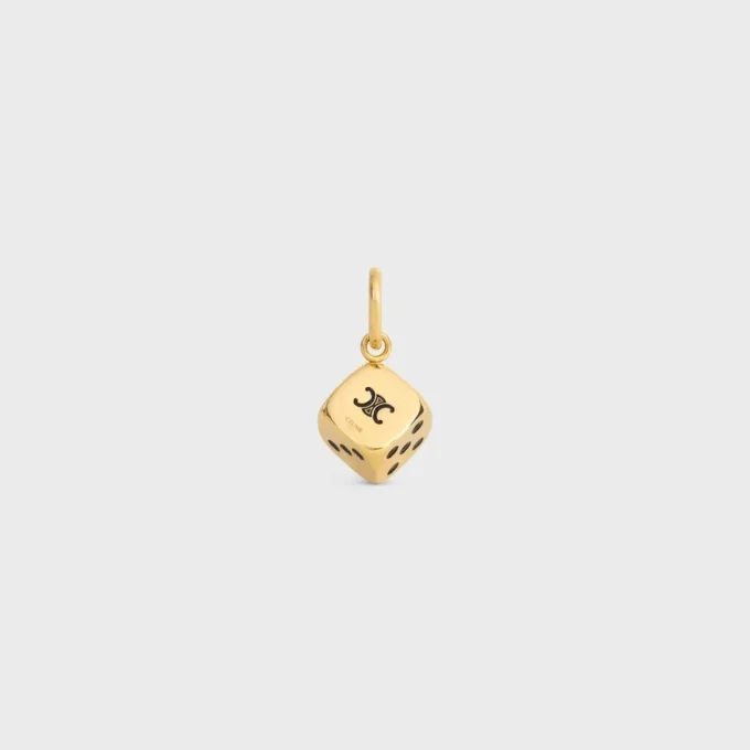 Celine Charms Triomphe Dice in Enamel and Aluminium Celine Charms Triomphe Dice in Enamel and Aluminium