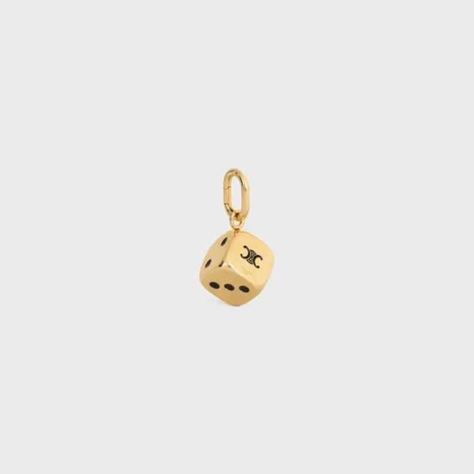 Celine Charms Triomphe Dice in Enamel and Aluminium Celine Charms Triomphe Dice in Enamel and Aluminium