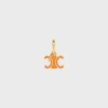Celine Charms Triomphe in Enamel and Brass with Gold Finish Celine Charms Triomphe in Enamel and Brass with Gold Finish
