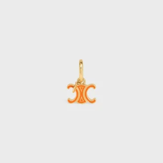 Celine Charms Triomphe in Enamel and Brass with Gold Finish Celine Charms Triomphe in Enamel and Brass with Gold Finish
