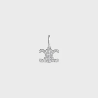 Celine Charms Triomphe in Strass and Brass with Rhodium Finish Celine Charms Triomphe in Strass and Brass with Rhodium Finish