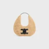 Celine Classic Panier Hobo Bag in Raffia and Calfskin Celine Classic Panier Hobo Bag in Raffia and Calfskin