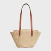 Celine Classic Panier Small Braided Triomphe in Raffia and Calfskin Celine Classic Panier Small Braided Triomphe in Raffia and Calfskin